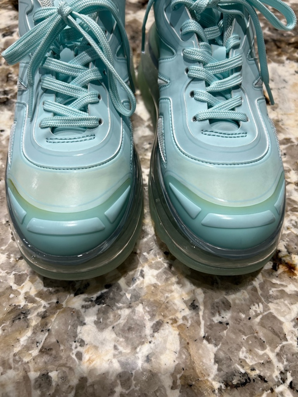 SHOES 53045 Bump'Air Platform Sneaker (Unisex) blue mint size 7.5 US/38 EU - Picture 10 of 13